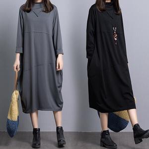 §獨具衣格§ J1112 拼接感船領過膝洋裝-大尺碼