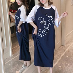 §獨具衣格§ J1633 熊熊印花落肩洋裝 家居服